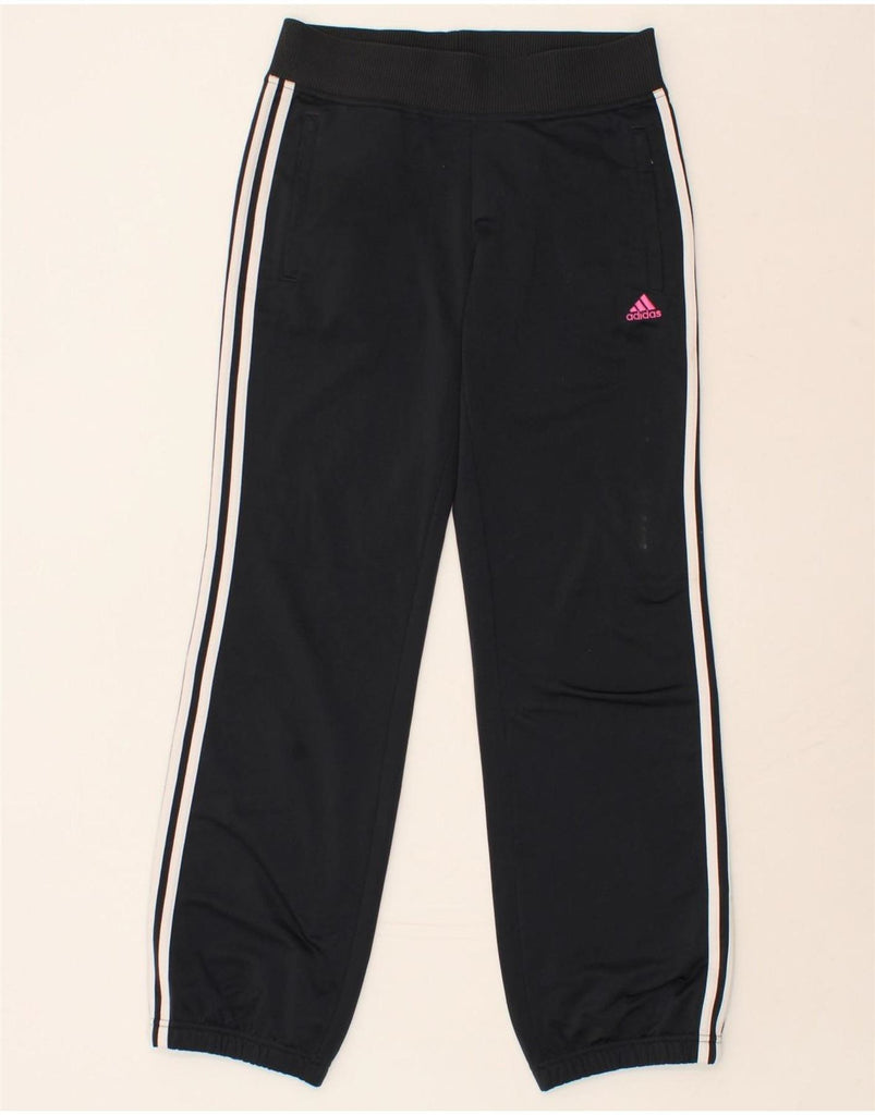 ADIDAS Womens Tracksuit Trousers Joggers UK 12 Medium Black Polyester Vintage Adidas and Second-Hand Adidas from Messina Hembry 