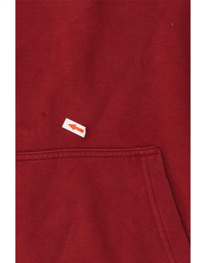 Nike Mens Hoodie Jumper Medium Burgundy Cotton