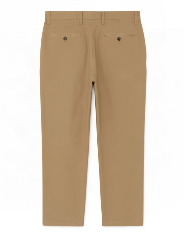 Marks & Spencer Mens Straight Regular Chino Trousers W36 L27 Beige Cotton
