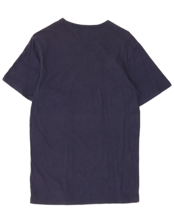 Timberland Mens Slim Fit Graphic T-Shirt Top Small Navy Blue Cotton