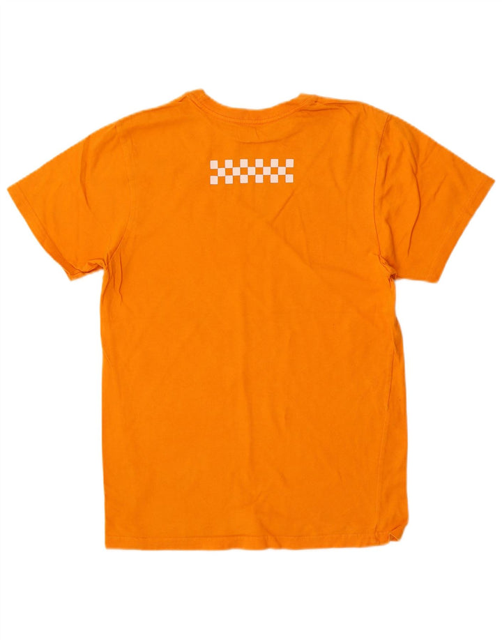 Vans Mens Custom Fit Graphic T-Shirt Top Small Orange Cotton