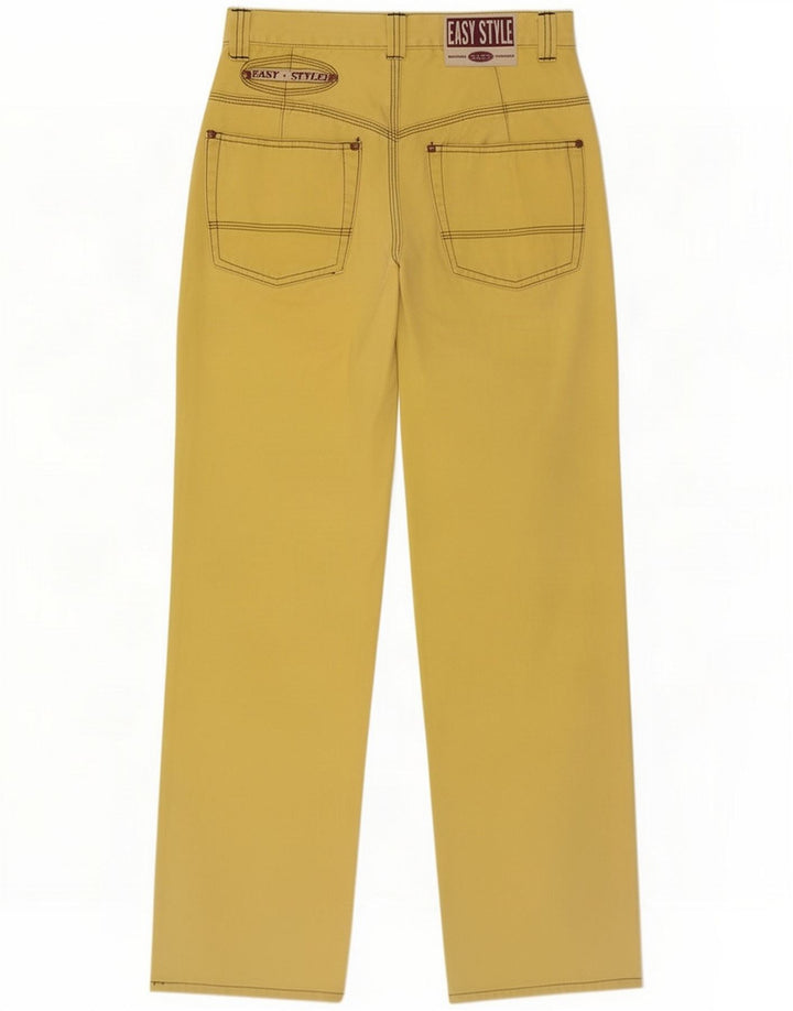 Easy Womens Straight Jeans W30 L29 Yellow Cotton