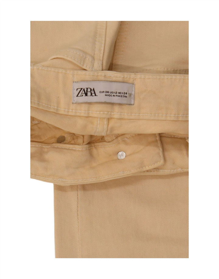 Zara Womens Bootcut Jeans EU 34 2XS W24 L27 Beige