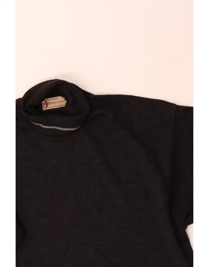 Sergio Tacchini Mens Roll Neck Jumper Sweater Large Grey