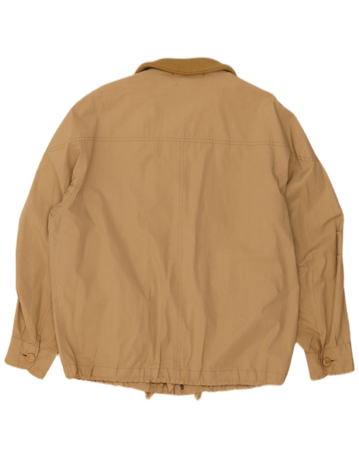 Seventy Mens Bomber Jacket UK 38 Medium Beige Cotton