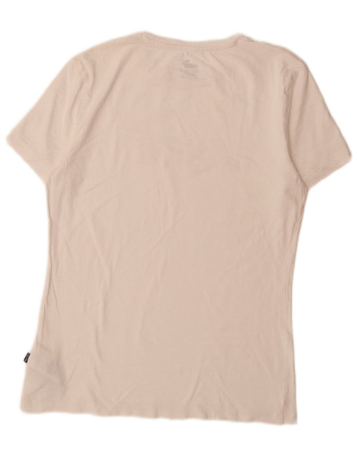 PUMA Girls Graphic T-Shirt Top 15-16 Years White Cotton