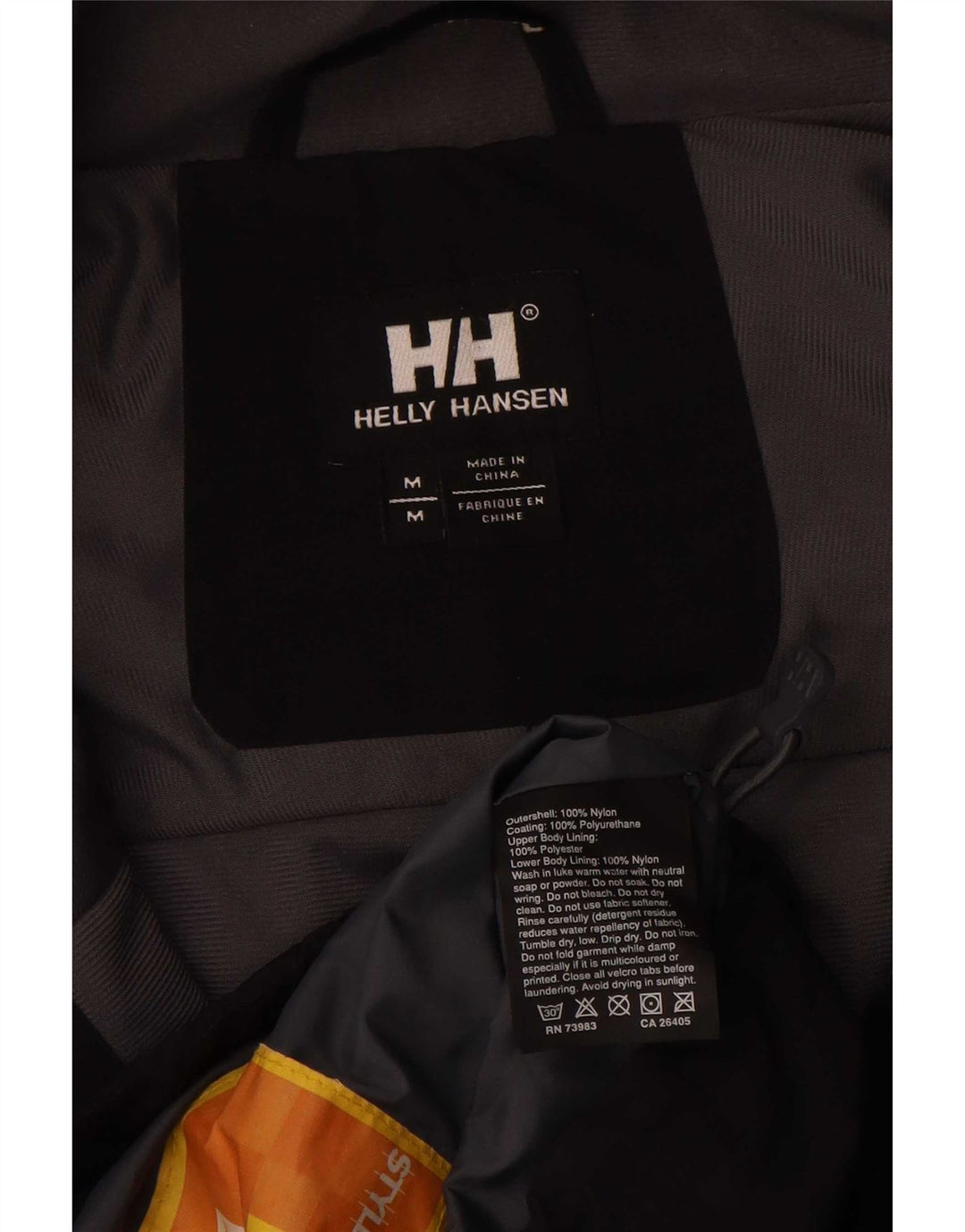 Helly Hansen Mens Rain Jacket UK 38 Medium Black Colourblock Nylon