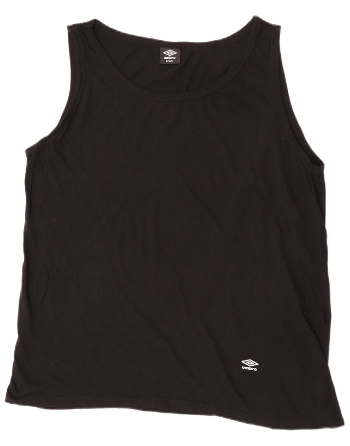Umbro Mens Vest Top 2XL Black Cotton