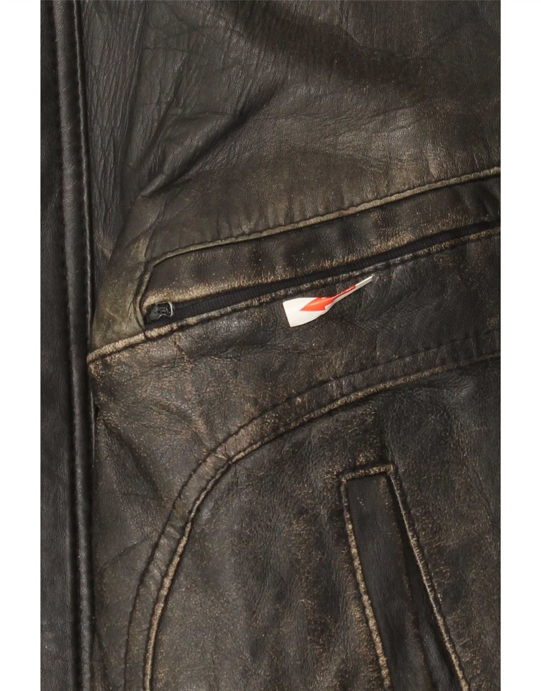 Vintage Mens Leather Bomber Jacket IT 54 2XL Black