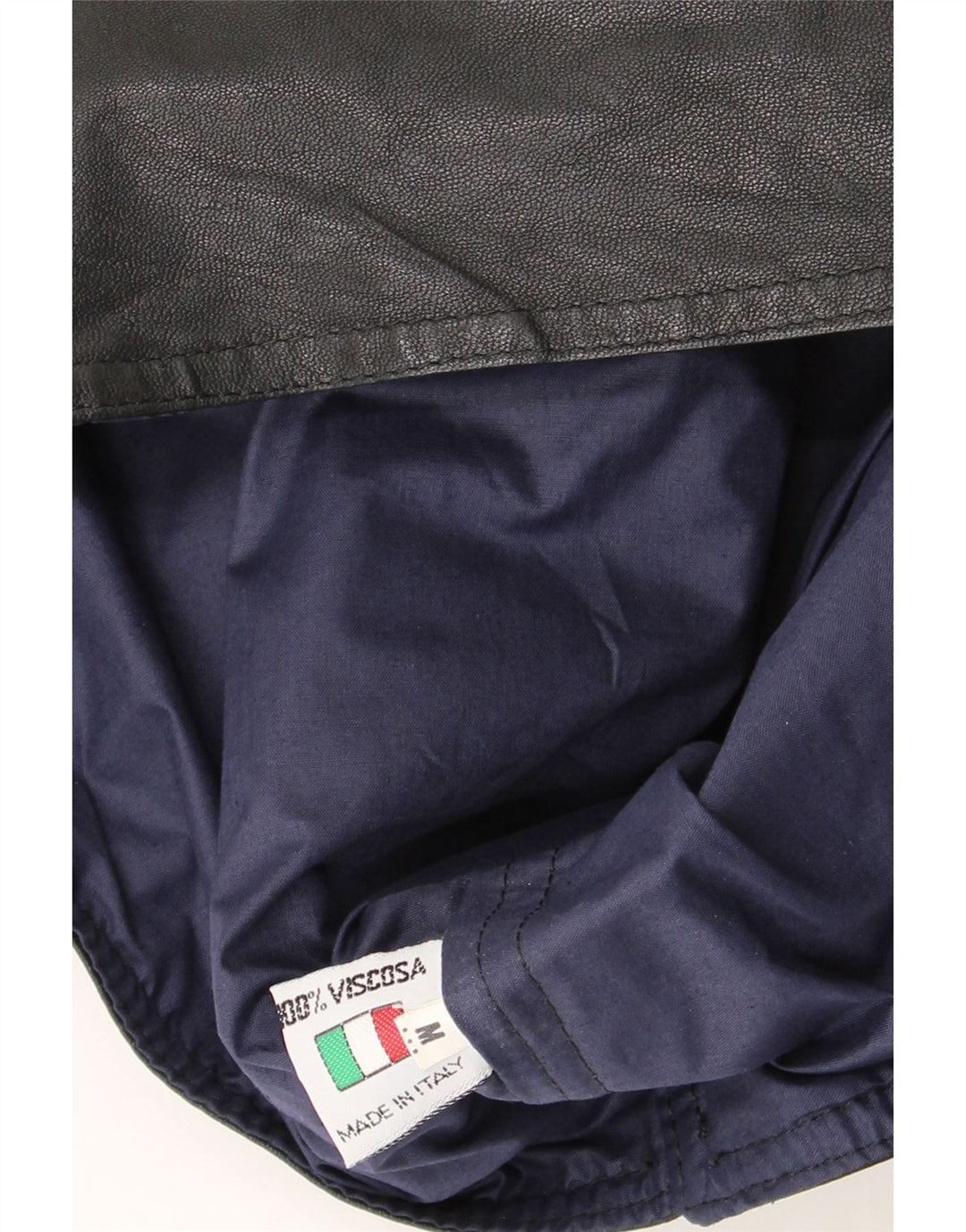 Vintage Mens Leather Waistcoat Medium Black Leather