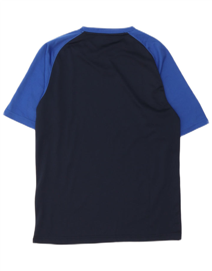 Umbro Mens T-Shirt Top Small Navy Blue Colourblock Polyester