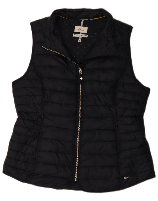 Joules Womens Padded Gilet UK 16 Large Navy Blue Polyester