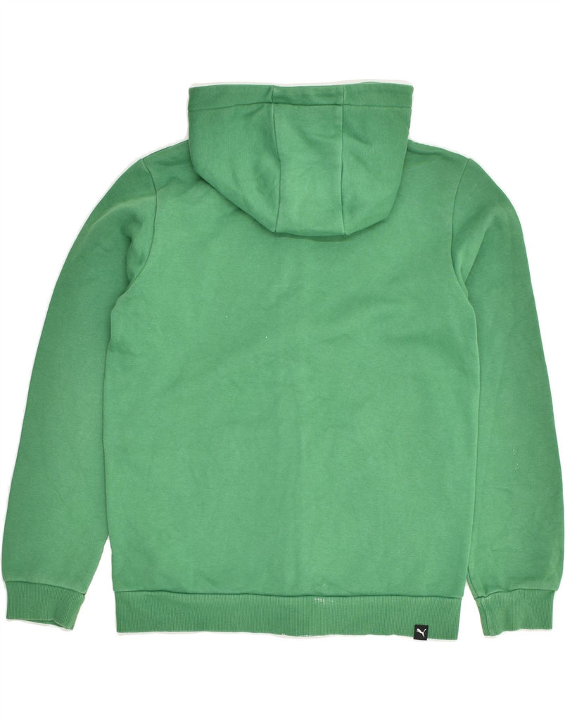 PUMA Boys Graphic Zip Hoodie Sweater 13-14 Years Green Cotton | Vintage Puma | Thrift | Second-Hand Puma | Used Clothing | Messina Hembry 