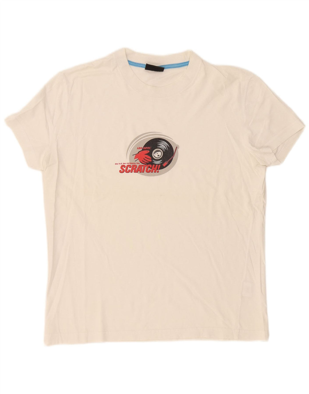 Lee Womens Graphic T-Shirt Top UK 16 Large White Cotton