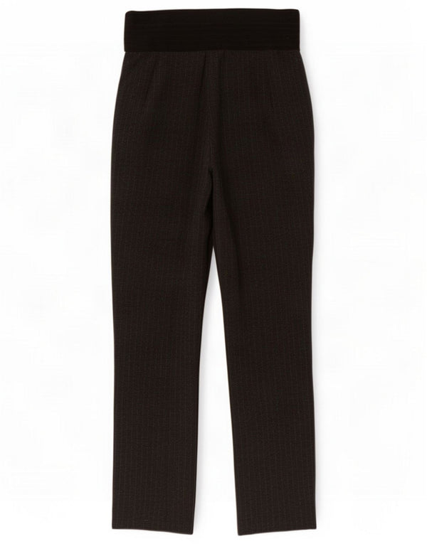 Zara Womens Cropped Trousers Large W30 L25 Grey Striped Polyamide