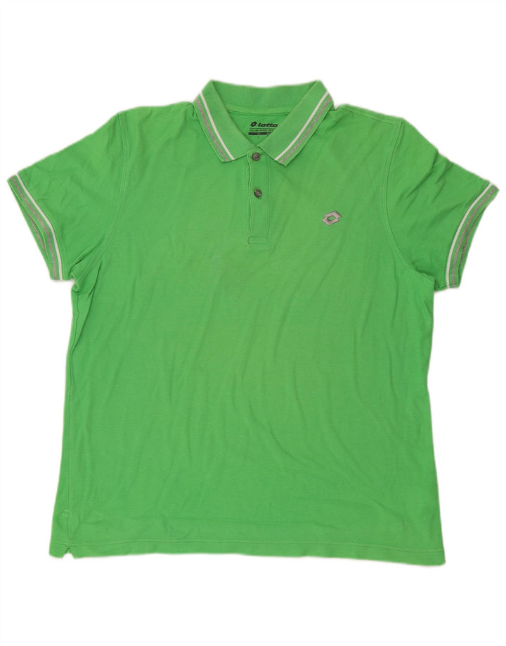 Lotto Mens Polo Shirt Large Green Cotton