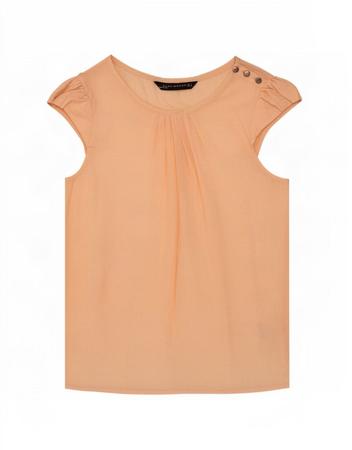 Zara Womens Blouse Top UK 8 Small Pink