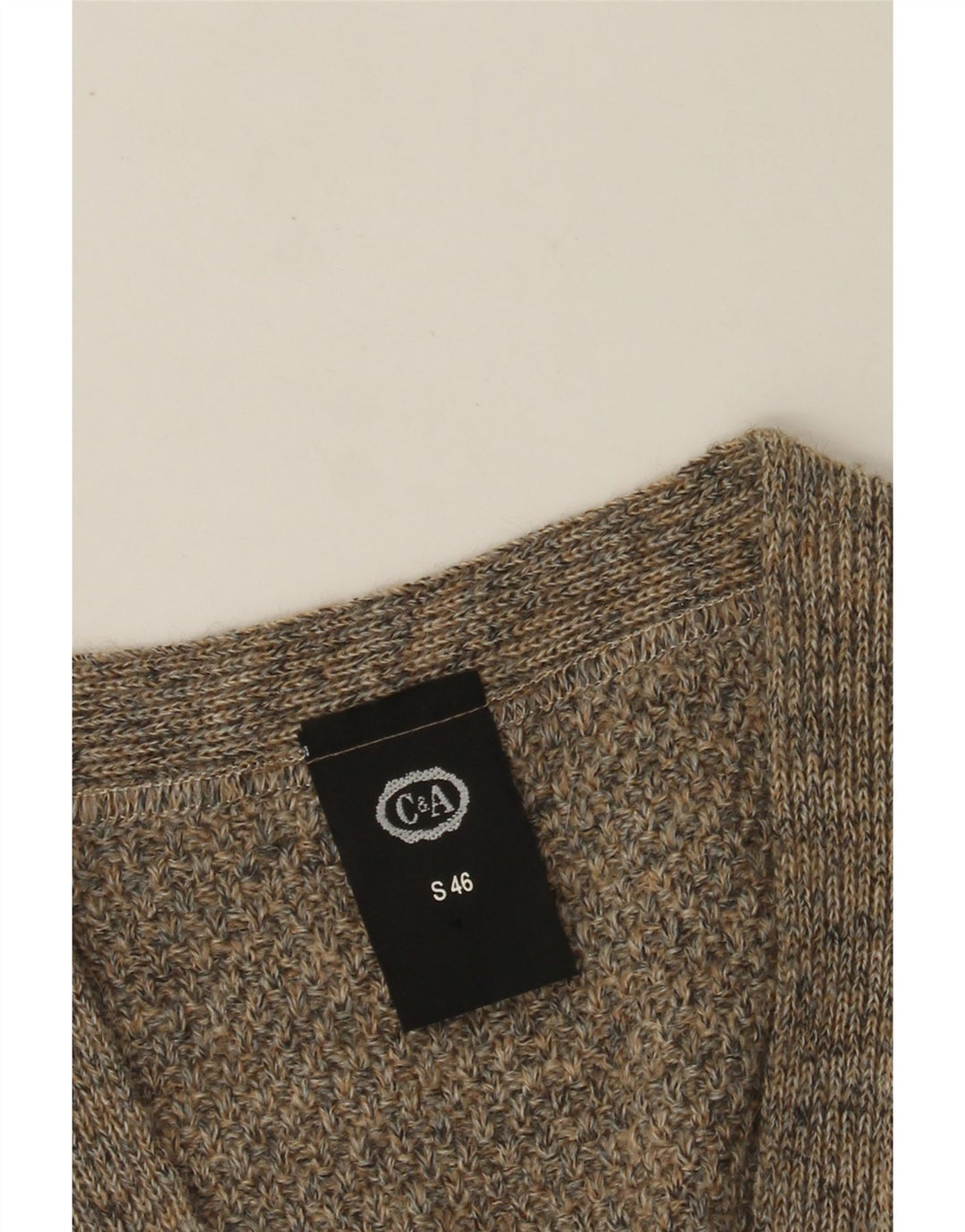 C&A Mens Loose Fit Sleeveless Cardigan Sweater IT 46 Small Grey Acrylic