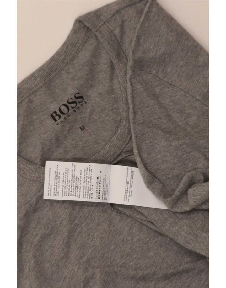 Hugo Boss Mens T-Shirt Top Medium Grey Cotton