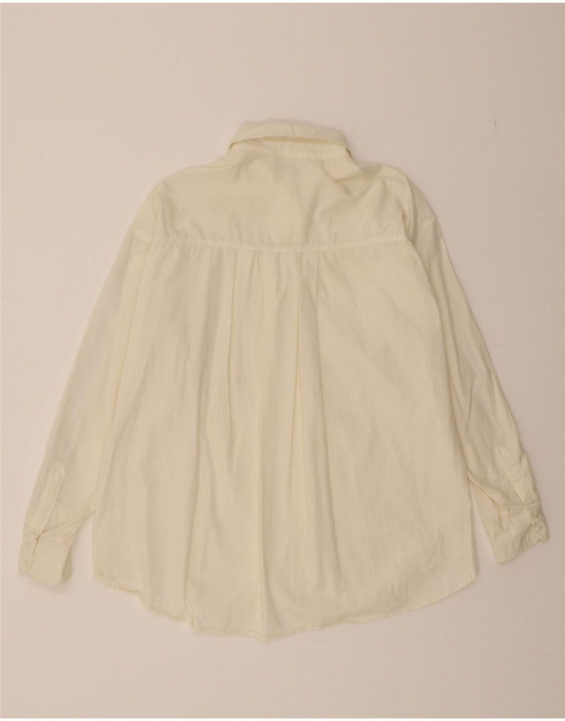 ZARA Womens Oversized Shirt UK 10 Small Off White Colourblock Vintage Zara and Second-Hand Zara from Messina Hembry 