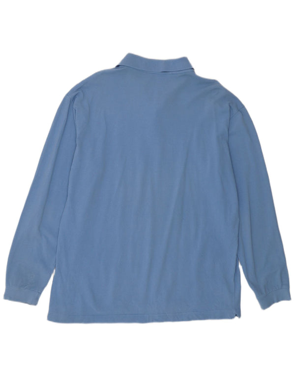 Kappa Mens Long Sleeve Polo Shirt XL Blue Cotton