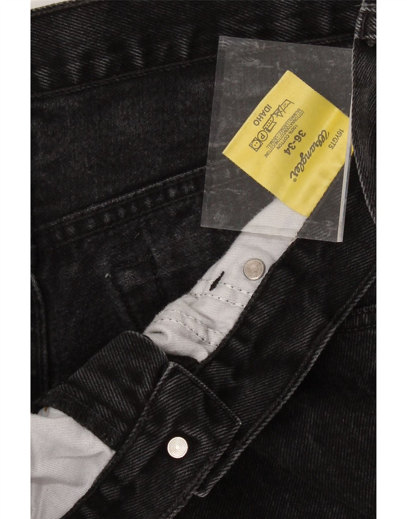 WRANGLER Mens IDAHO Straight Jeans W36 L34 Black Cotton Vintage Wrangler and Second-Hand Wrangler from Messina Hembry 