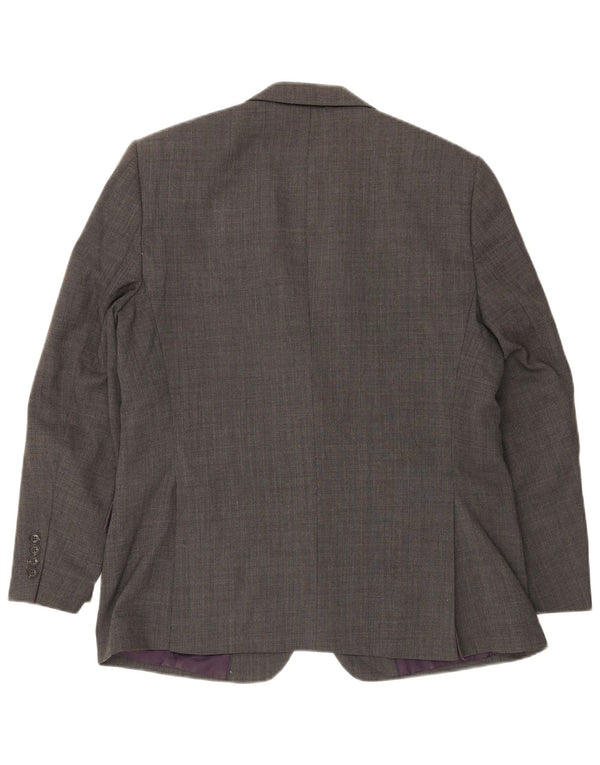 Marks & Spencer Mens 2 Button Regular Fit Blazer Jacket UK 42 Large Grey