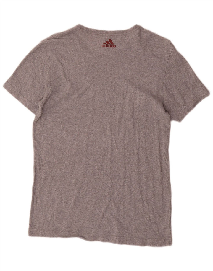 ADIDAS Mens Graphic T-Shirt Top Small Grey