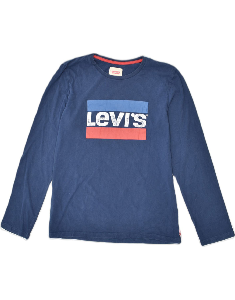 LEVI'S Boys Graphic Top Long Sleeve 15-16 Years Blue Cotton | Vintage | Thrift | Second-Hand | Used Clothing | Messina Hembry 