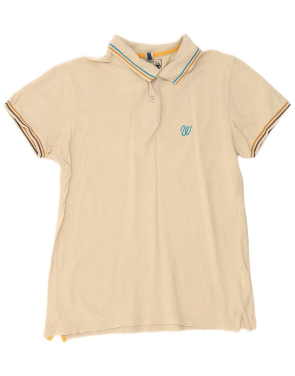 Wrangler Mens Polo Shirt XL Beige Cotton