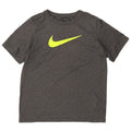 Nike Womens Dri Fit Graphic T-Shirt Top UK 18 XL Grey Polyester