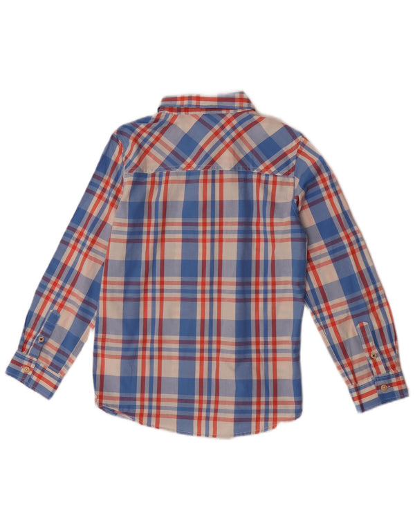 Joules Boys Shirt 9-10 Years Blue Plaid Cotton