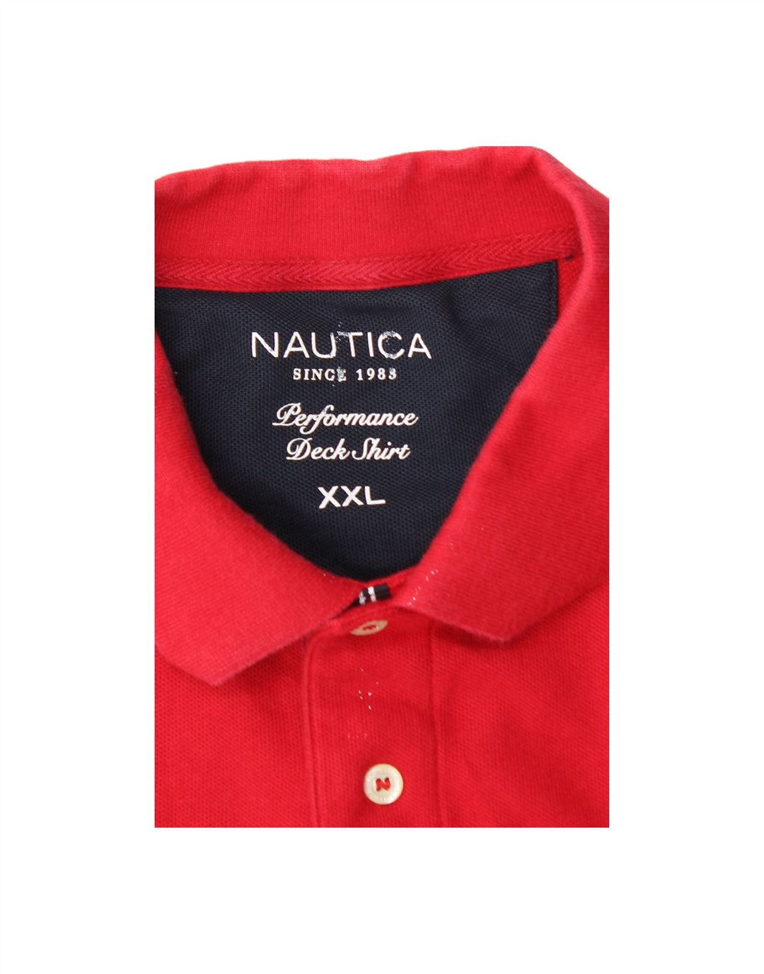 NAUTICA Mens Polo Shirt 2XL Red Cotton