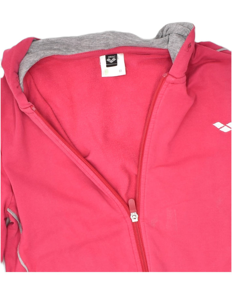 ARENA Womens Zip Hoodie Sweater UK 12 Medium Pink Cotton | Vintage Arena | Thrift | Second-Hand Arena | Used Clothing | Messina Hembry 