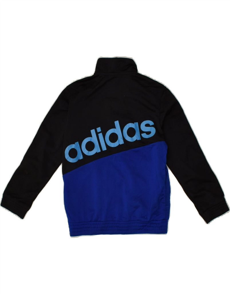 ADIDAS Boys Graphic Tracksuit Top Jacket 5-6 Years Blue Colourblock | Vintage Adidas | Thrift | Second-Hand Adidas | Used Clothing | Messina Hembry 