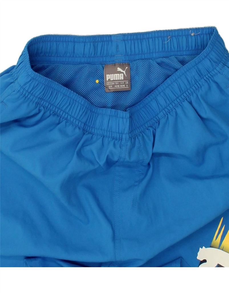 PUMA Mens Graphic Sport Shorts Small Blue Polyester Vintage Puma and Second-Hand Puma from Messina Hembry 