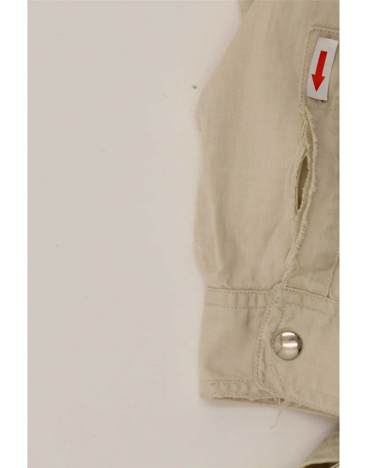 Vintage Womens Utility Jacket UK 16 Large Beige