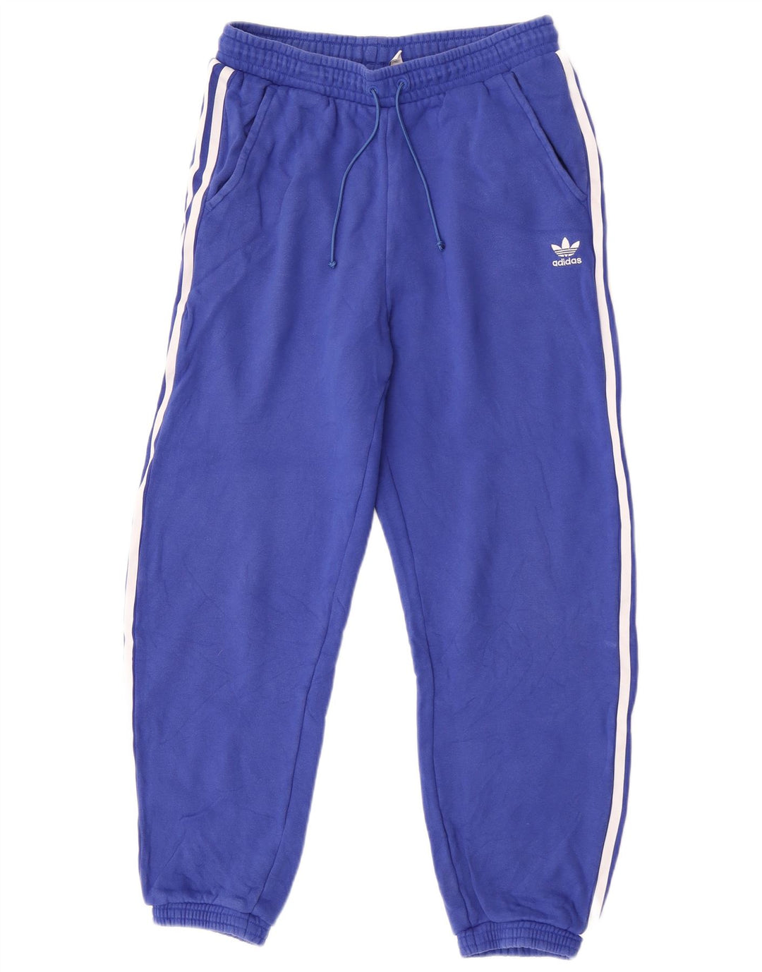 Adidas Womens Tracksuit Trousers Joggers UK 12/14 Medium  Blue Cotton