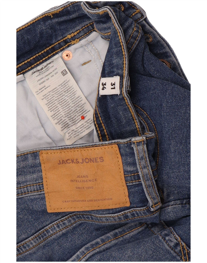 Jack & Jones Mens GLENN Slim Jeans W31 L30 Blue Cotton
