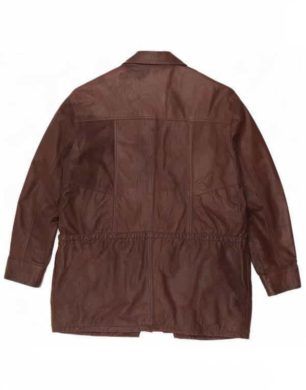 Vintage Mens Leather Jacket UK 42 XL Brown