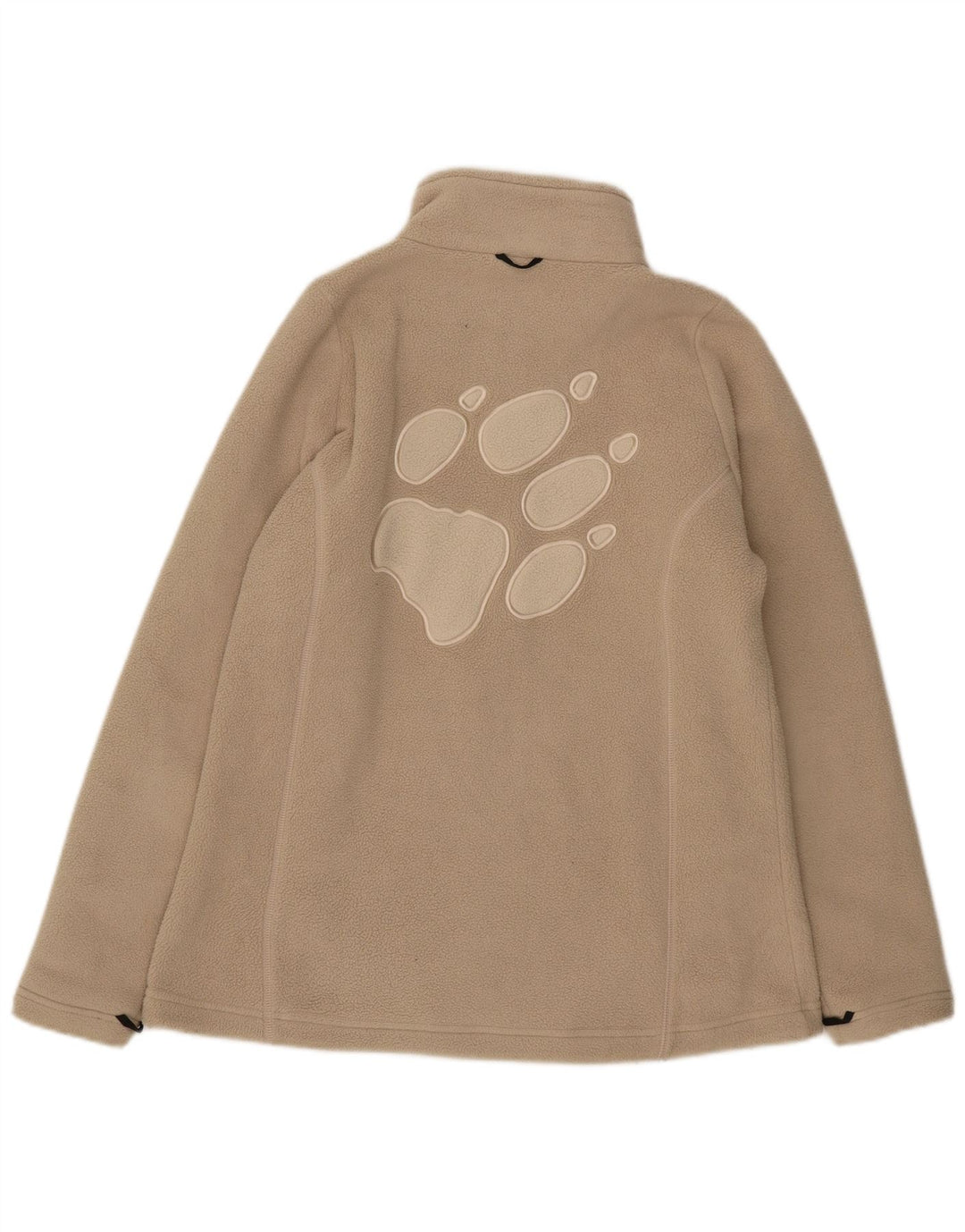 Jack Wolfskin Womens Graphic Liner Fleece Jacket UK 16 Large Beige