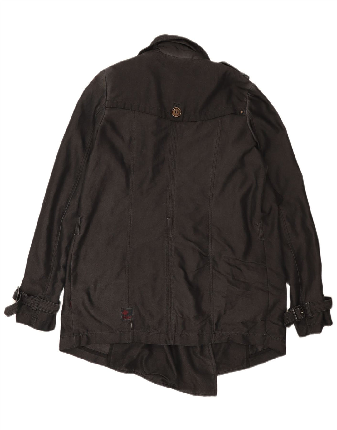 KHUJO Womens Oversized Trench Coat UK 10 Small Black Polyester