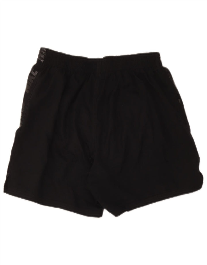 Nike Womens Graphic Sport Shorts UK 12 Medium Black Polyester