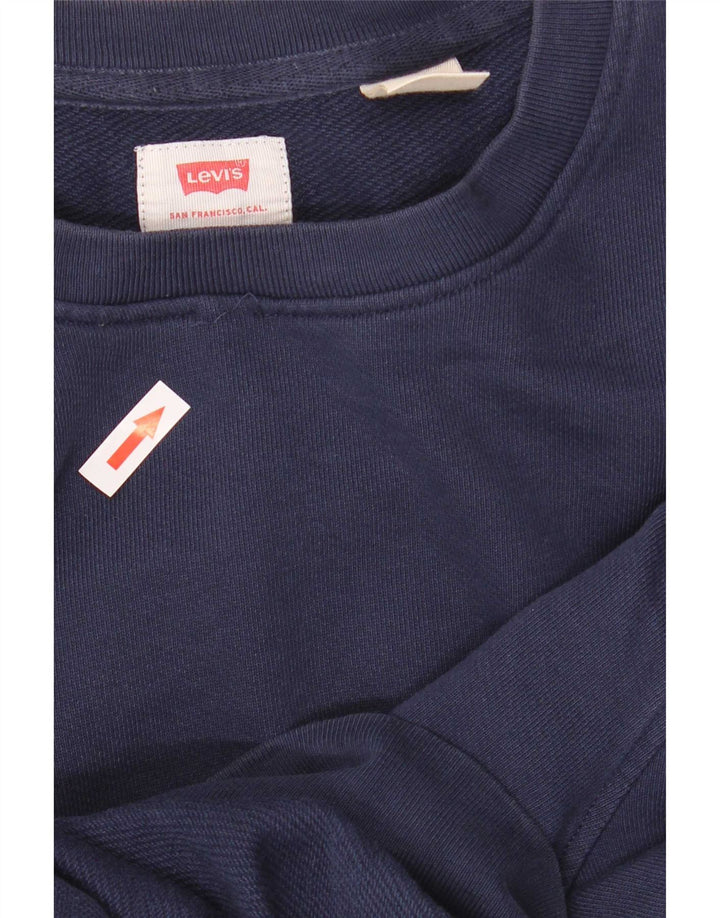 Levi's Mens Sweatshirt Jumper Medium Navy Blue Cotton