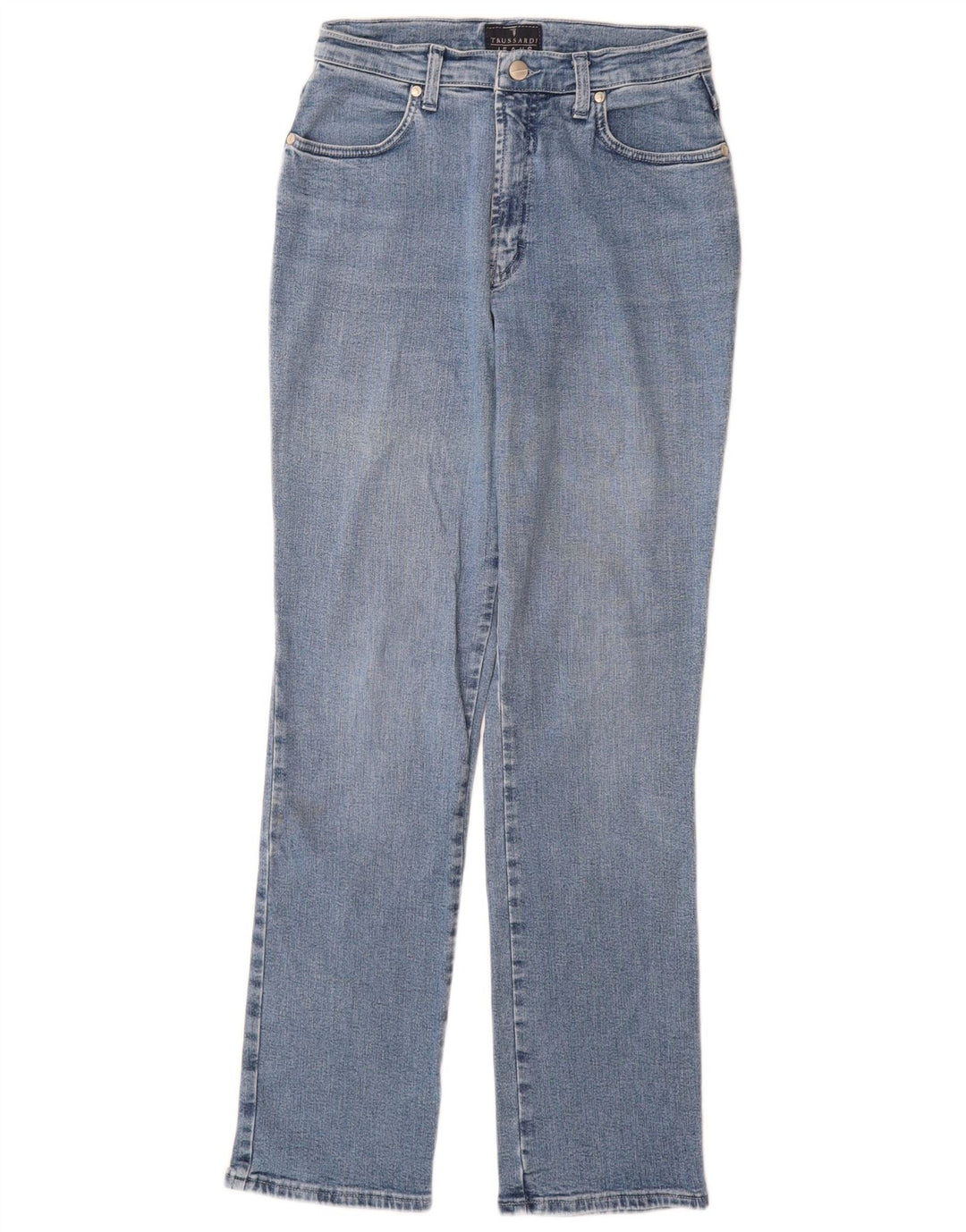 Trussardi Womens Straight Jeans W27 L31  Blue Cotton