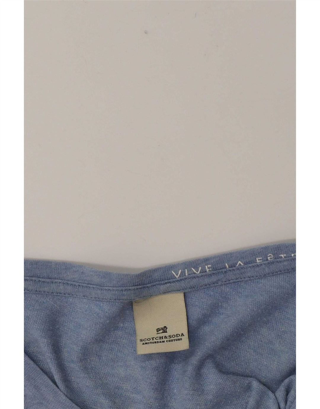 Scotch & Soda Mens Graphic T-Shirt Top XL Blue