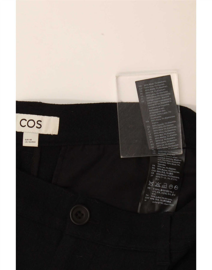 Cos Womens Slim Casual Trousers 2XL W36 L29 Black Wool