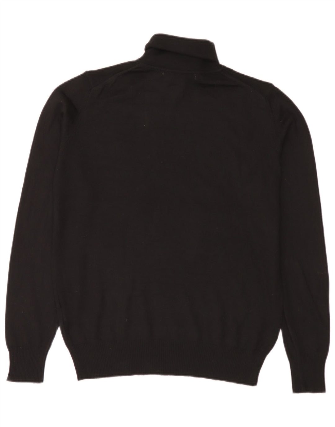 Zara Mens Roll Neck Jumper Sweater Medium Black Acrylic
