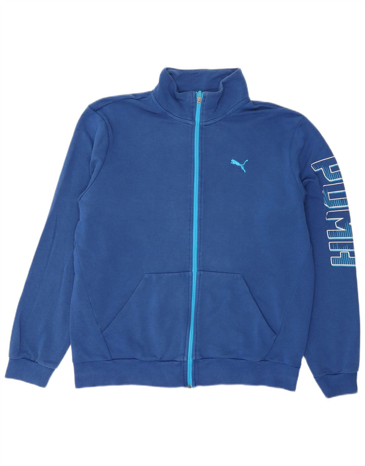 Puma Mens Graphic Tracksuit Top Jacket Large Blue