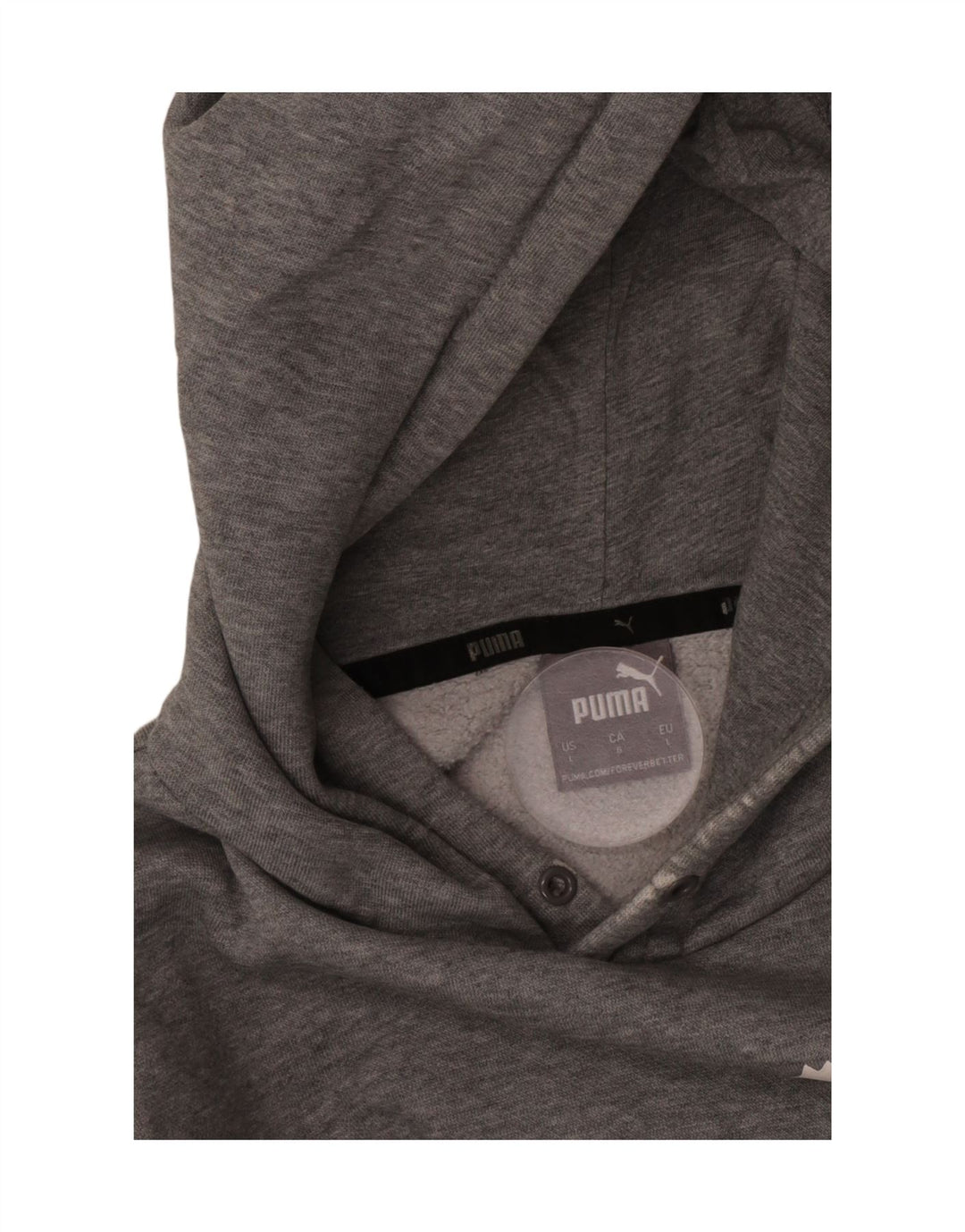 Puma Mens Graphic Hoodie Jumper Large Grey